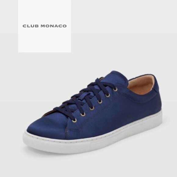 Club Monaco Jadyn Satin Sneaker in Blue, Size 10 - Picture 1 of 7